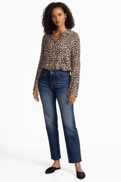 JOHNNY WAS VINTAGE BUTTON DOWN ANIMAL PRINT - LEOPARD SHIRT