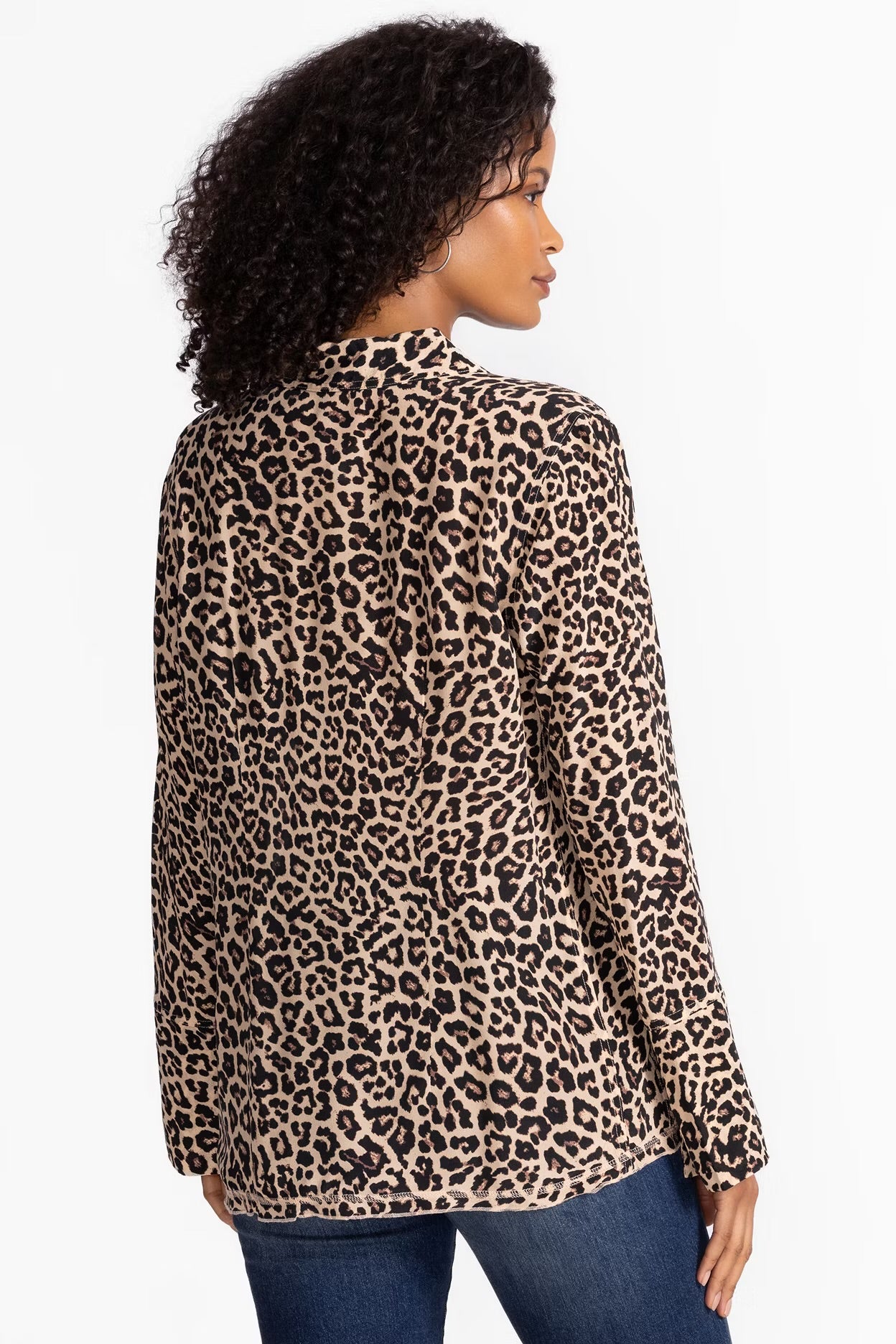 JOHNNY WAS VINTAGE BUTTON DOWN ANIMAL PRINT - LEOPARD SHIRT
