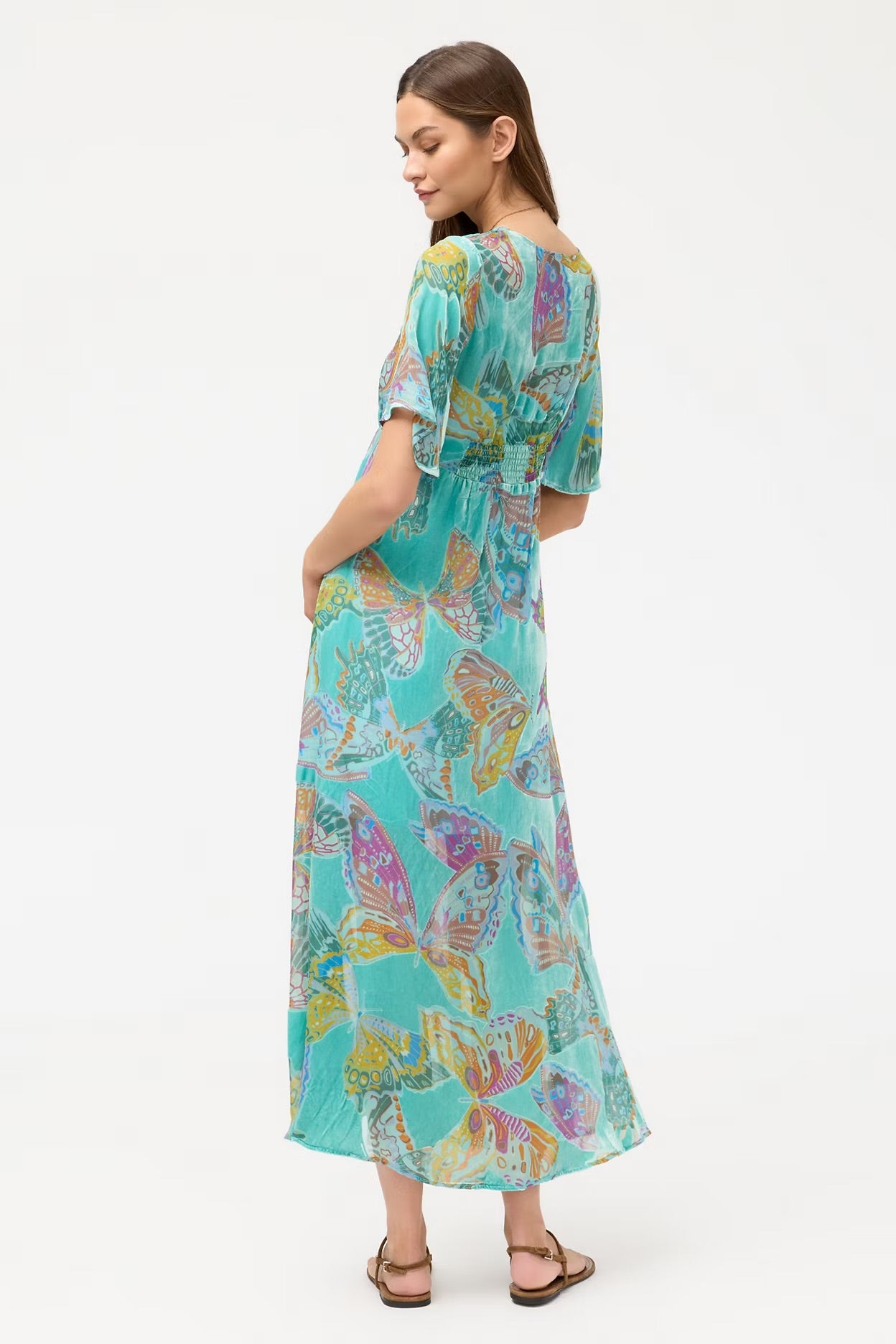 JOHNNY WAS BURNOUT MAXI DRESS - SLIP