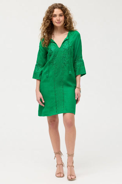 JOHNNY WAS LINEN RELAXED RAGLAN DRESS ‑ CARMELITA