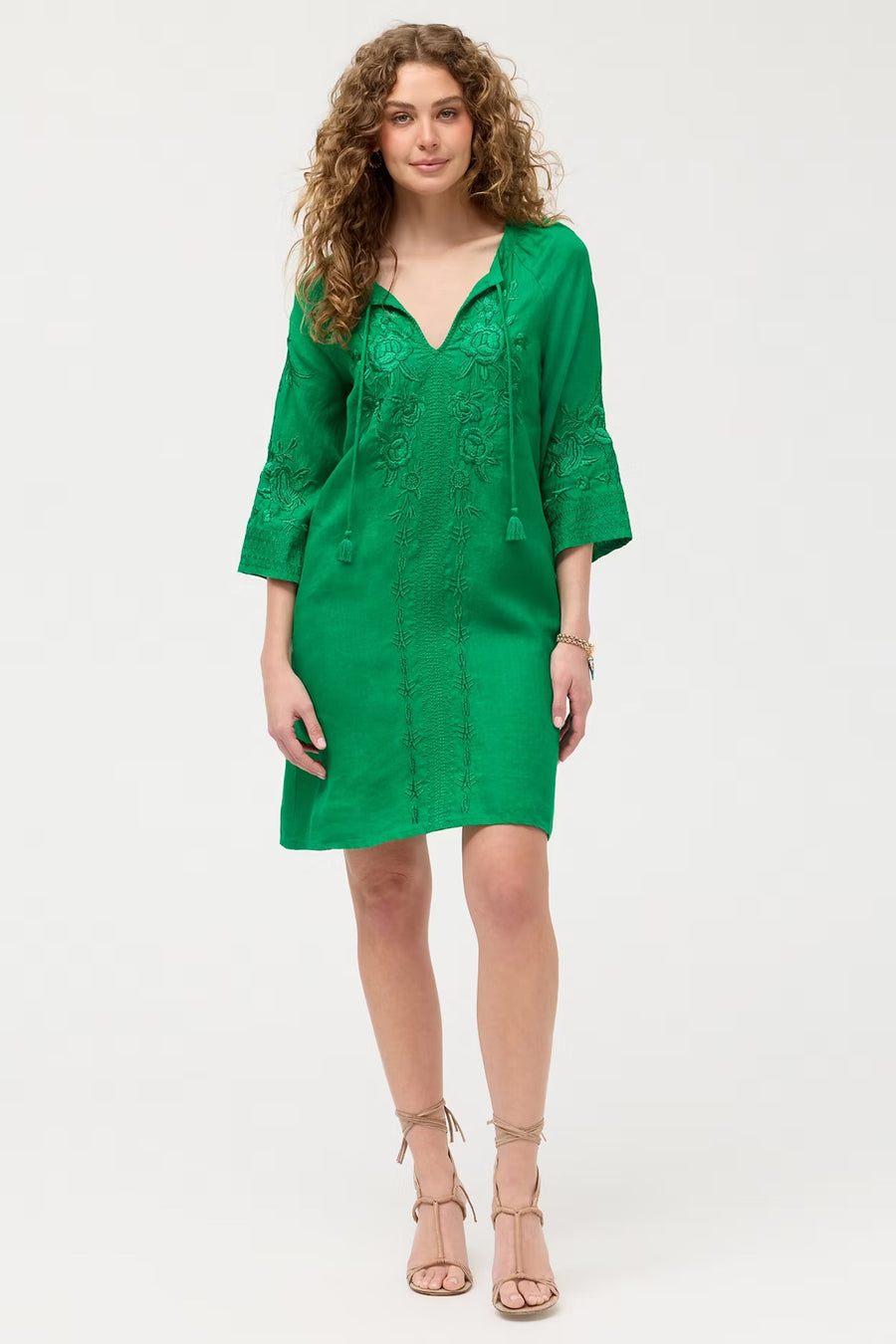 JOHNNY WAS LINEN RELAXED RAGLAN DRESS ‑ CARMELITA